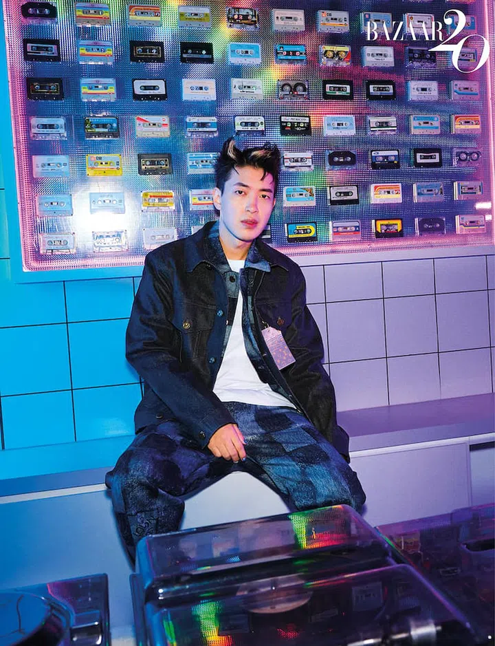 Dharni wears jacket; shirt; jeans, all from Louis Vuitton. (Photo: Stefan Khoo)