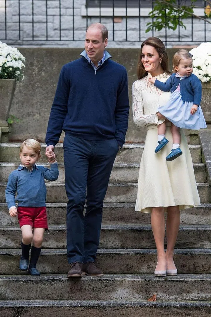 Arriving at a children's party for military families in Victoria during the royal tour of Canada. Photo: Getty 