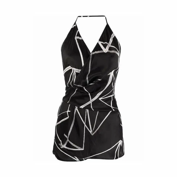 Graphic-Print Halterneck Top, $479, Rick Owens at Farfetch
