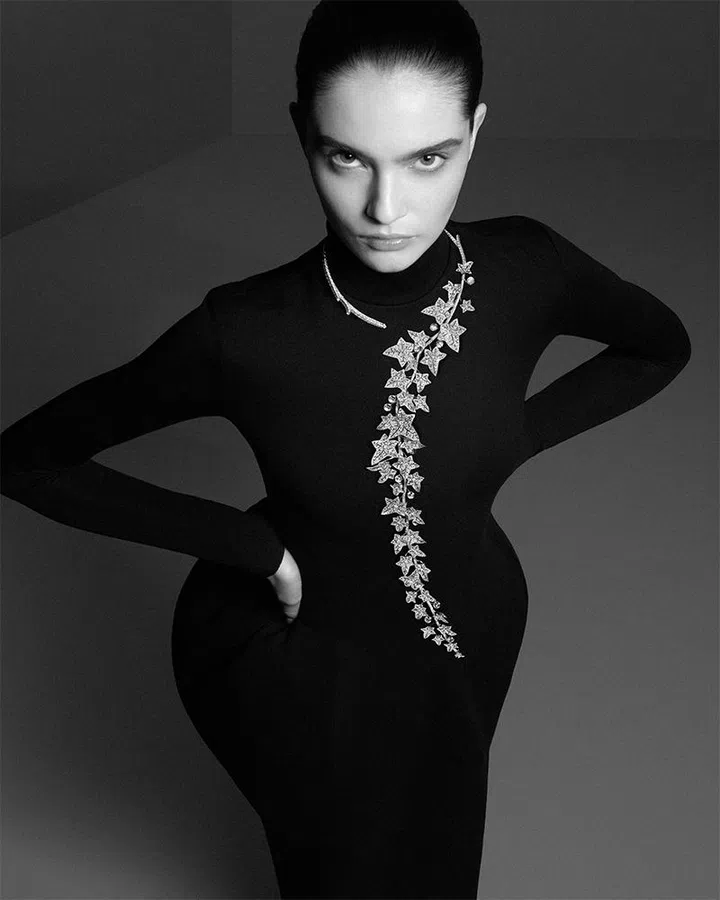best high jewellery collections of 2026 | model wearing boucheron historie de style untamed necklace