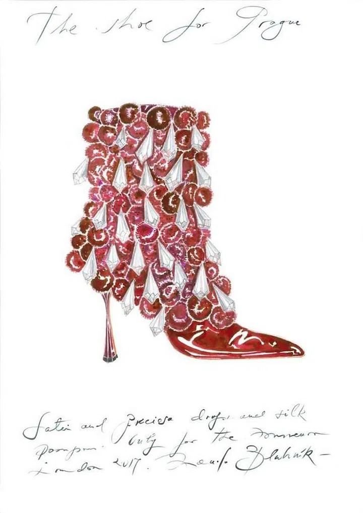 Manolo Blahnik Crystal Pom Pom Boots