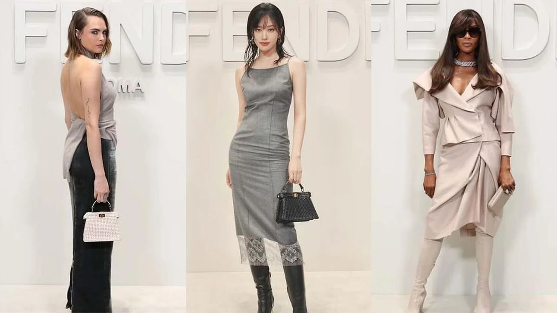 Fendi SS24 Cara Delevingne, IVE's An Yu-jin, Naomi Campbell