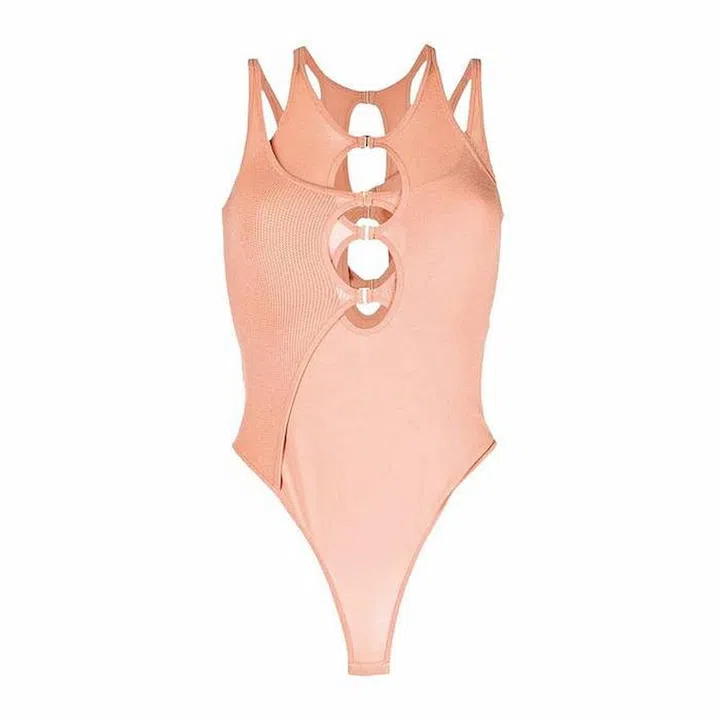 Hosiery E-Hook Overlay Bodysuit, $660, Dion Lee
