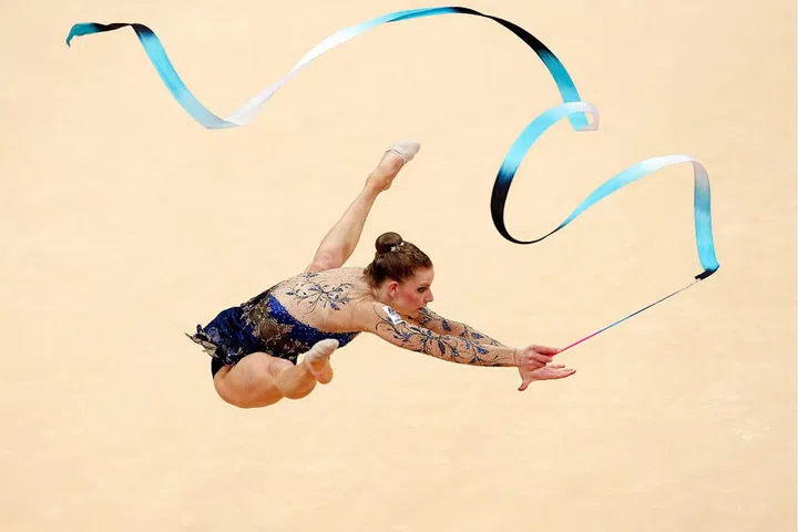 Janine Murray of Australia performing during the rhythmic gymnastics competition at the London Olympics. Photo: Getty
