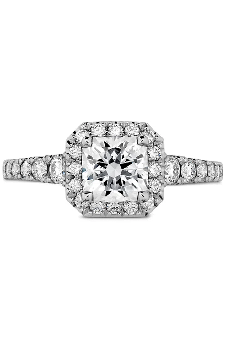 Your ring has: A halo setting

You are: A total softie, and you've got a serious romantic side. "You love soft, ethereal, feminine things," Sabatino notes. You take advantage of all nature has to offer and you probably always have a vase of fresh flowers on the cocktail table in your apartment.

Hearts on Fire Transcend Premier Dream Halo Engagement Ring, heartsonfire.com.

Photo: COURTESY OF HEARTS ON FIRE