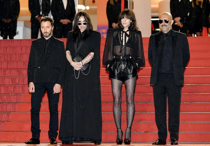 Left to Right: Anthony Vaccarello, Beatrice Dalle , Charlotte Gainsbourg and Gaspar Noe attend the screening of "Lux Aeterna" during the 72nd annual Cannes Film Festival on May 18, 2019 in Cannes, France. 
Photo: Getty