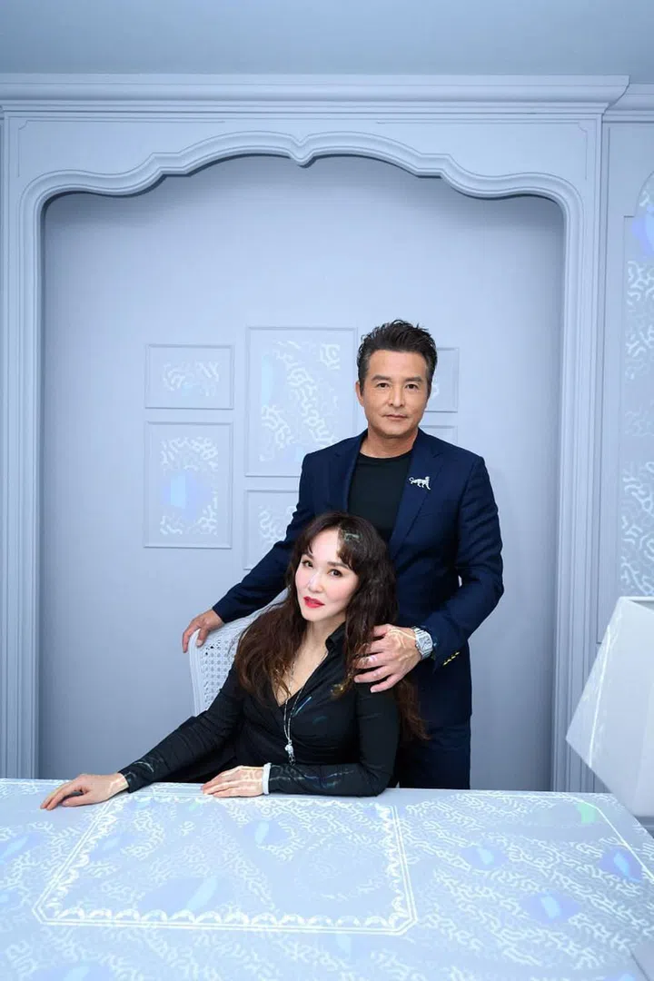 Celebrity power couple Fann Wong and Christopher Lee in a room designed to mirror the office of Jeanne Toussaint, the iconic French jeweller and Cartier's Director of Fine Jewellery from 1933 to 1970. Photo: Cartier