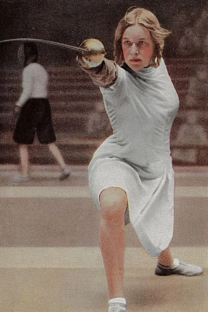 German fencer Helene Mayer at the games in L.A. Photo: Getty