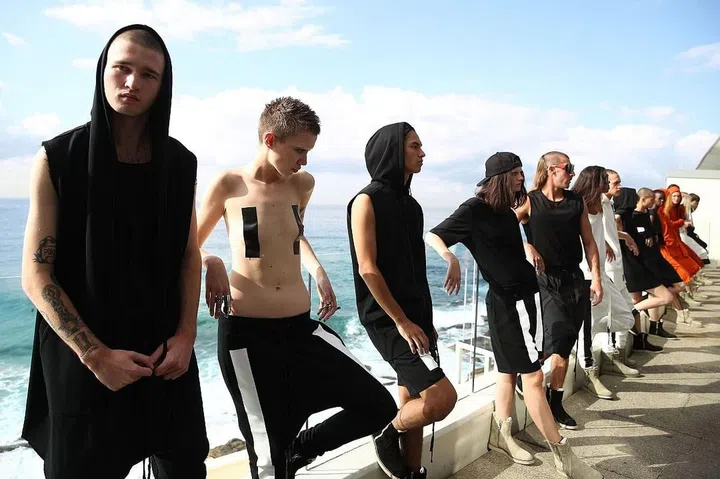 Built on the idea of ten unisex interchangeable garments, Ten Pieces presented at the institutional, Insta-perfect Bondi Iceberg’s restaurant. Competing with a view over the famous crystal blue beach, the label’s resort collection was one of the most buzzed-about of the week amongst editors and buyers.

When asked why they chose the local haunt for their presentation, designers Lucy Hinckfuss and Maurice Terzini told BAZAAR, “It’s a brand designed for the Bondi beach lifestyle, allowing the wearer to effortlessly transcend from day to night – beach to Icebergs!”. Photo: Lucas Dawson