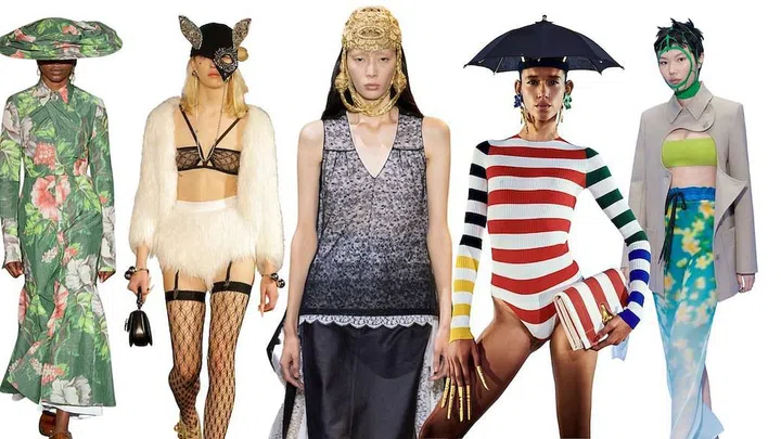 Photos (from left): Erdem, Gucci, Louis Vuitton, Schiaparelli and Nina Ricci 