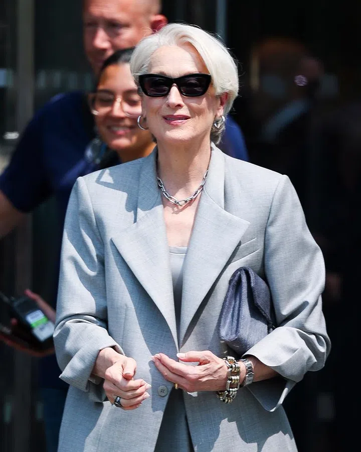 the devil wears prada 2 jewellery and watches | meryl streep behind-the-scenes new york grey suit