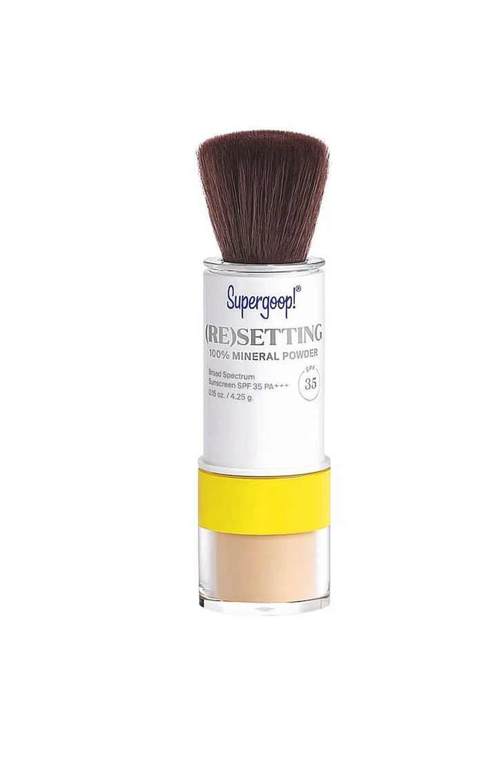 (Re)setting 100_ Mineral Powder Broad Spectrum Sunscreen SPF 35 PA+++, $45, Supergoop!
