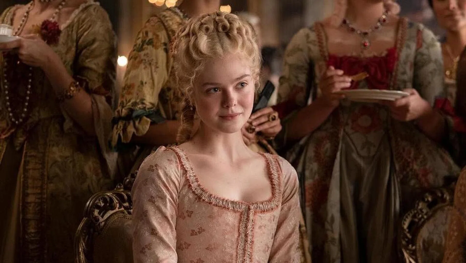 Elle Fanning stars as Catherine II of Russia in Hulu series 'The Great.' (Photo: Hulu)
