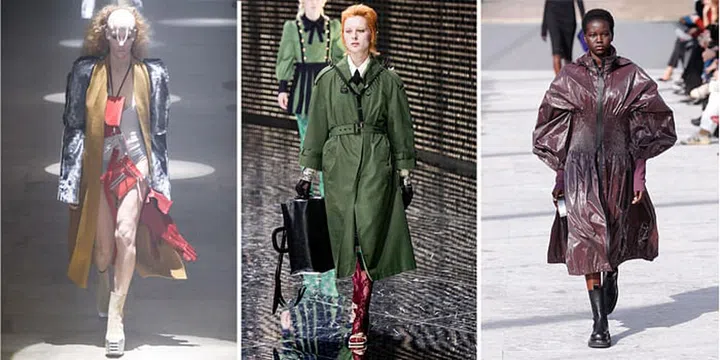 From left: Rick Owens FW 2019, Gucci FW 2019 and Bottega Veneta FW 2019. Photo: Showbit