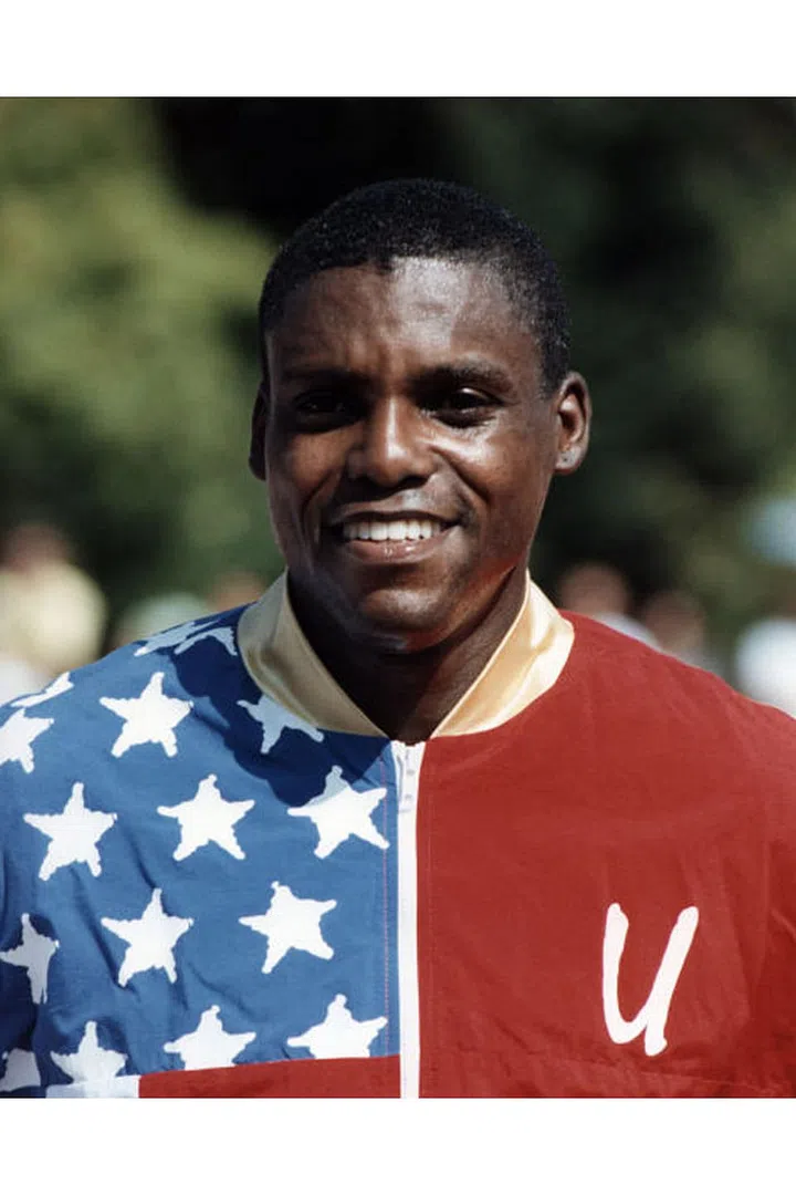Track and field athlete Carl Lewis at the 1992 Games in Barcelona. Photo: Getty
