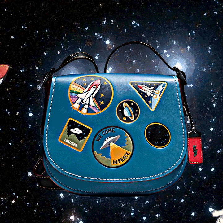 coach saddle patch bag