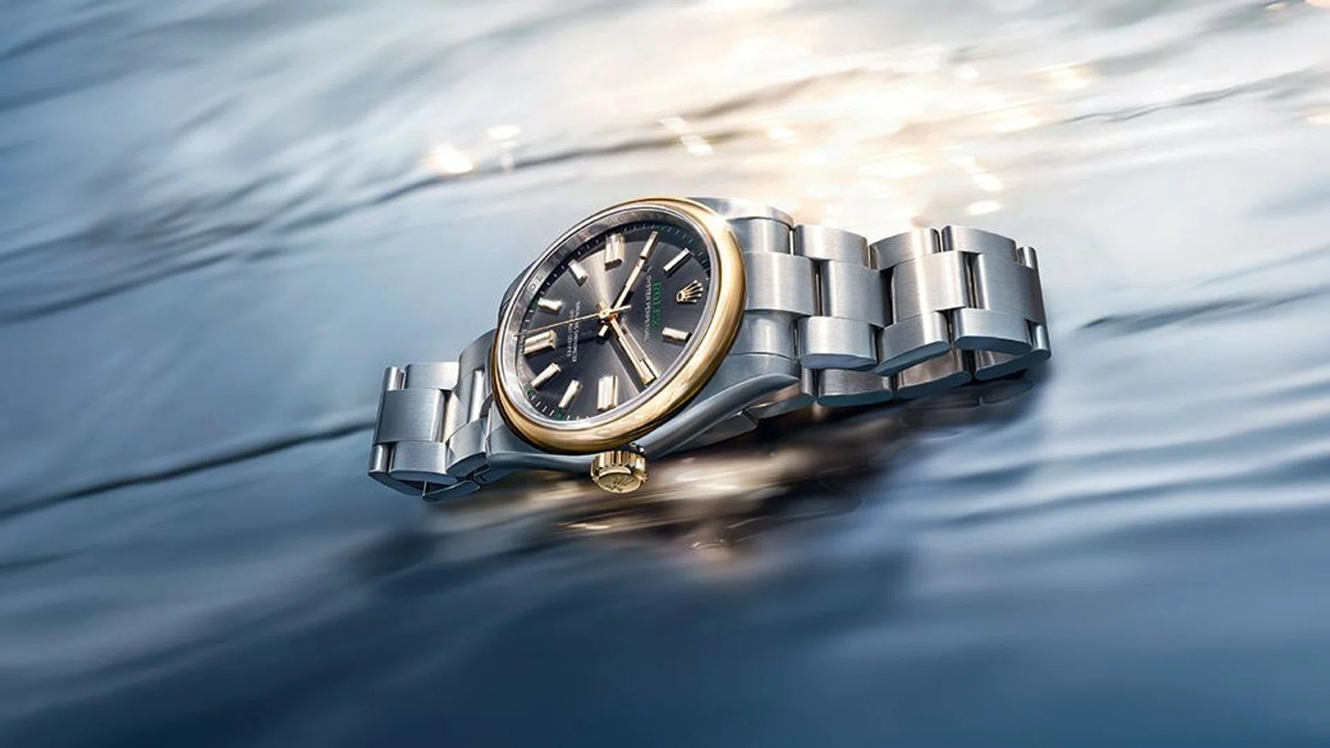 Watches and Wonders 2026 | Rolex Oyster Perpetual 41 in yellow Rolesor with a slate dial