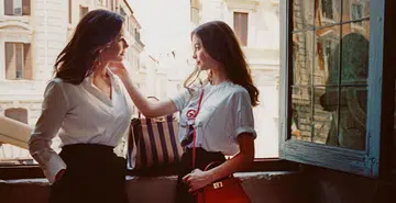 Catherine Zeta-Jones and Carys Zate Douglas on Fendi Peekaboo