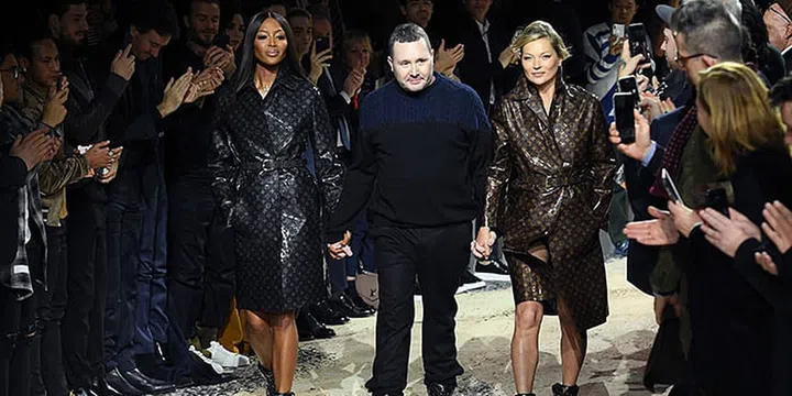 kate moss naomi campbell louis vuitton men's FW18 kim jones