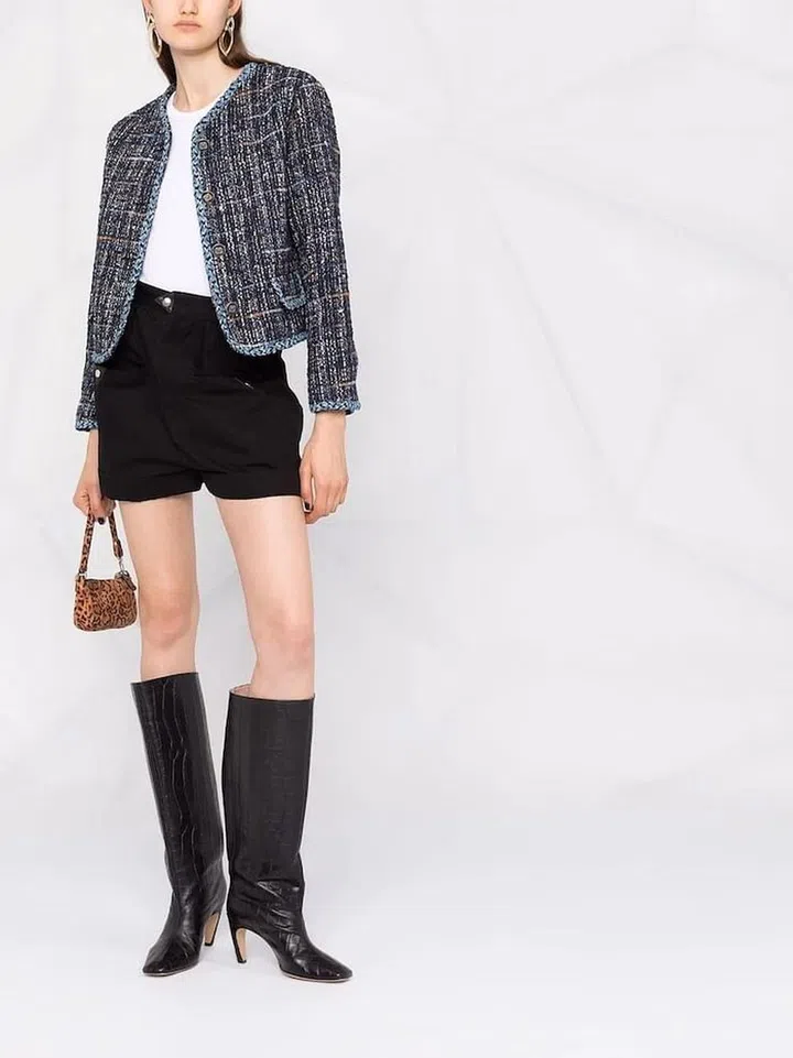 Tweed Cropped Jacket, $770, Sandro Paris at Farfetch