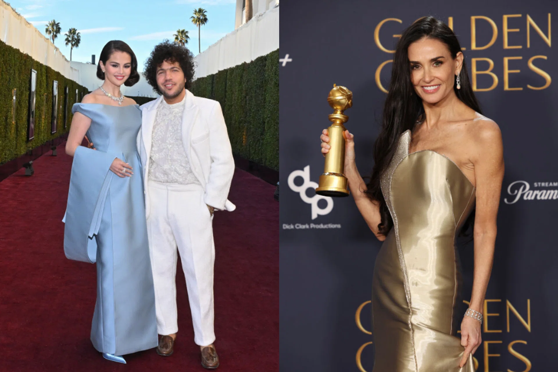 selena gomez benny blanco demi moore golden globes 2025 