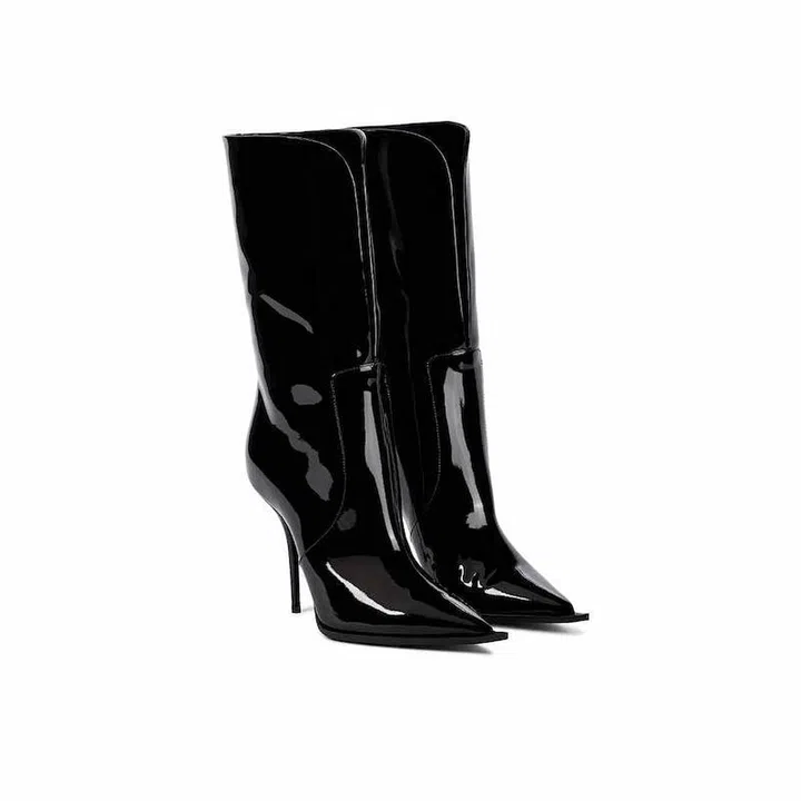 Cardinale Patent Leather Ankle Boots, $1,800, Dolce & Gabbana at Mytheresa