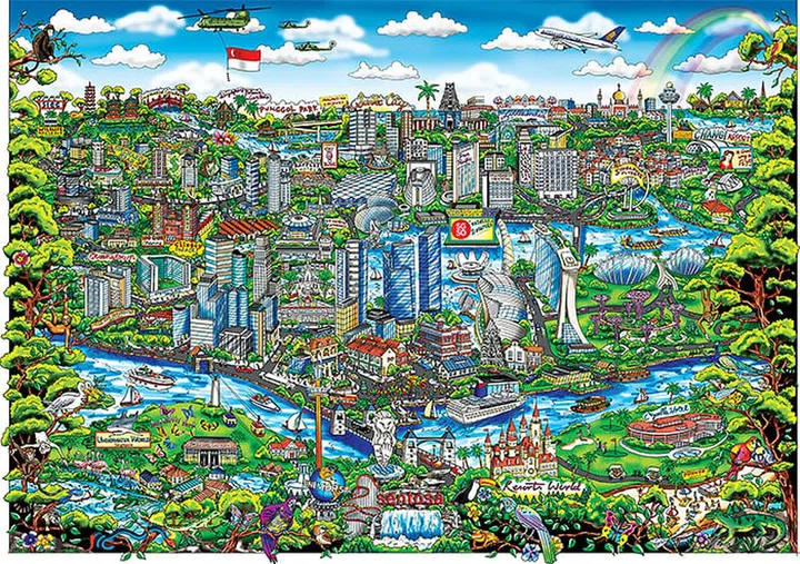 Charles Fazzino, Celebrating the Enchanted Island of Singapore, 2015