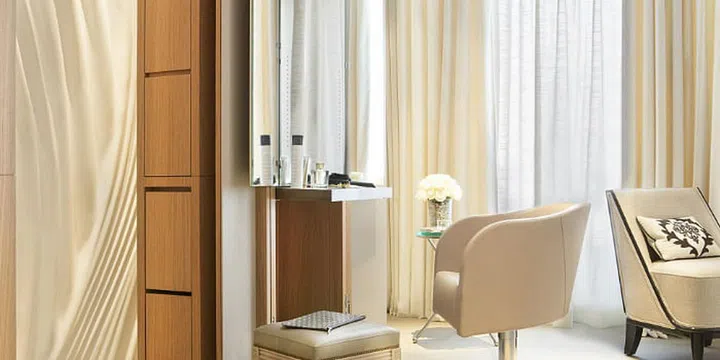The pop up spa at Four Seasons George V Paris, designed by Jeff Athlem