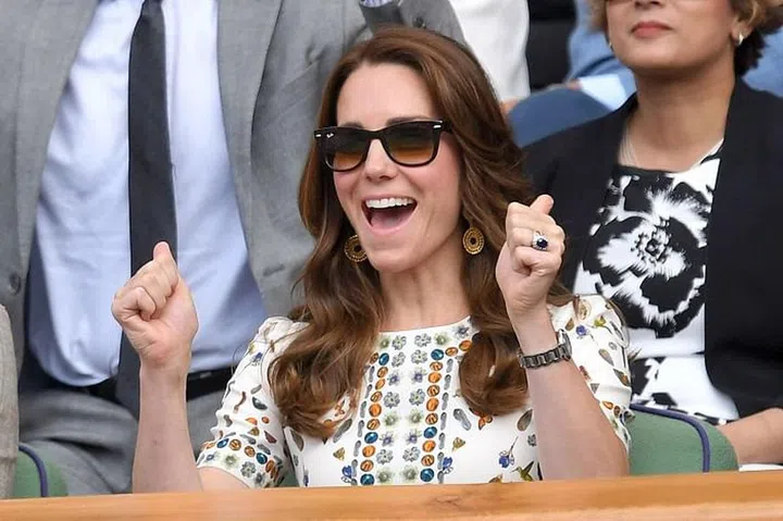 Middleton cheers at Wimbledon in 2016. Photo: Getty