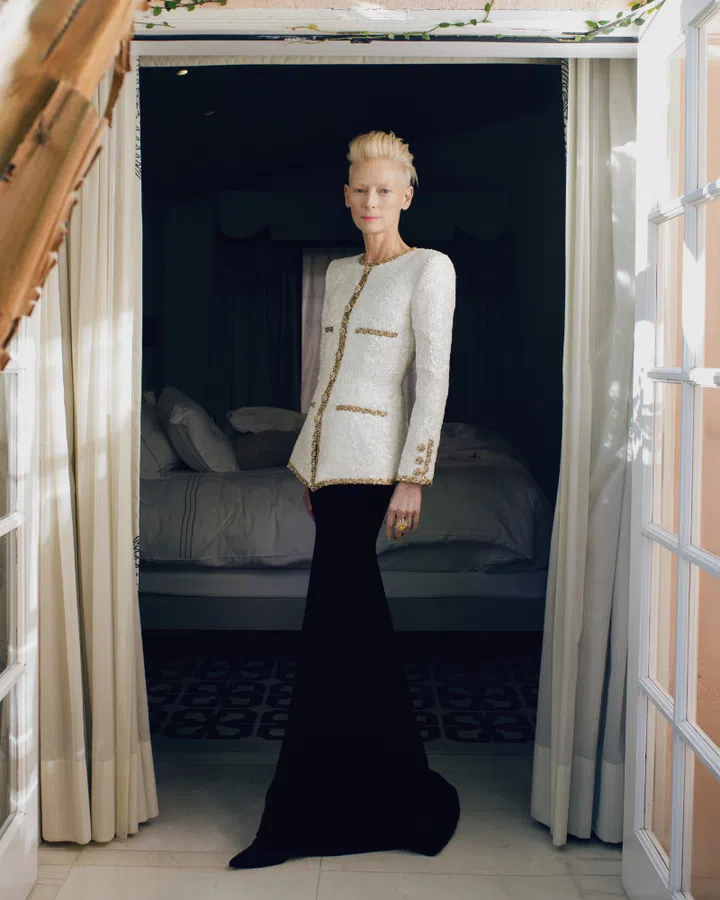 Golden Globes 2025 Chanel Tilda Swinton