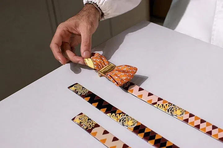 The silk bows are also applied to belts (from S$750) made from up-cycled leather. (Photo: Salvatore Ferragamo)
