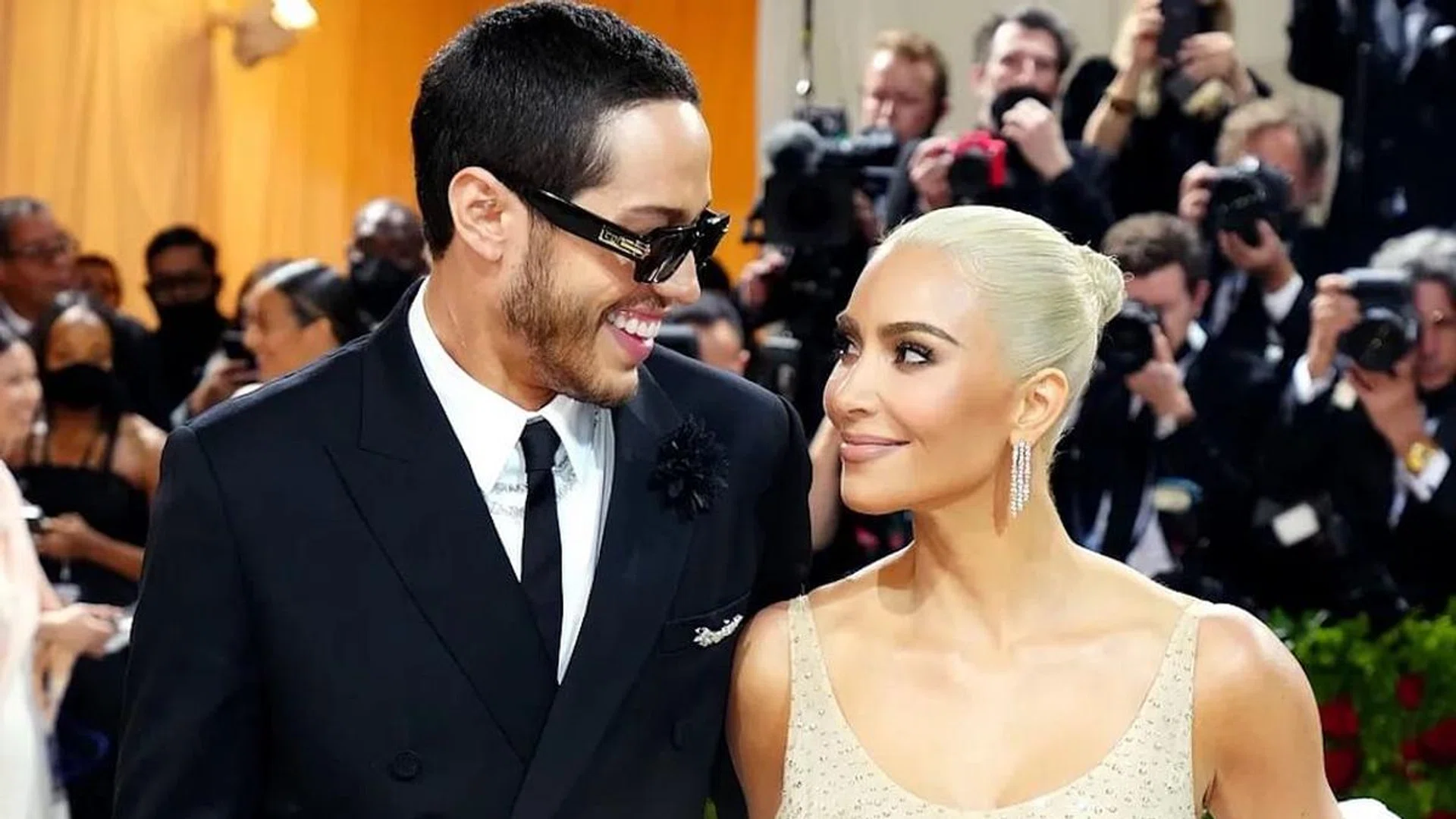 Pete Davidson and Kim Kardashian (Photo: Jeff Kravits/Getty Images)