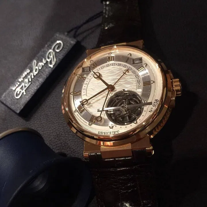 The Marine Équation Marchante 5887 features a tourbillon, perpetual calendar, running equation of time and 80 hours power reserve
