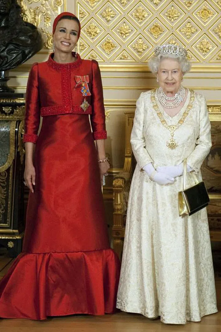 The wife of Qatar's Emir Sheikh Hamad bin Khalifa al Thani, Sheika Mozah currently lives in Doha, Qatar and is known worldwide for customising couture looks to meet Middle Eastern modesty standards.