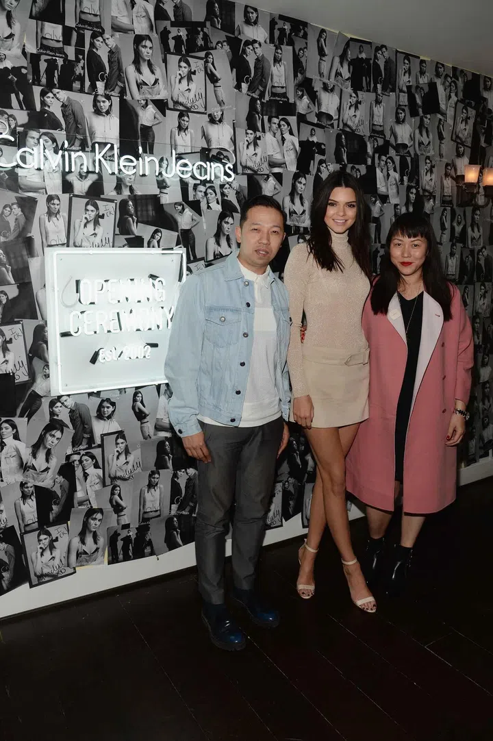 Kendall Jenner and founders and designers of Opening Ceremony Humberto Leon  and Carol Lim
