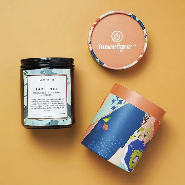 I Am Serene Affirmation crystal candles, $38, Innerfyre