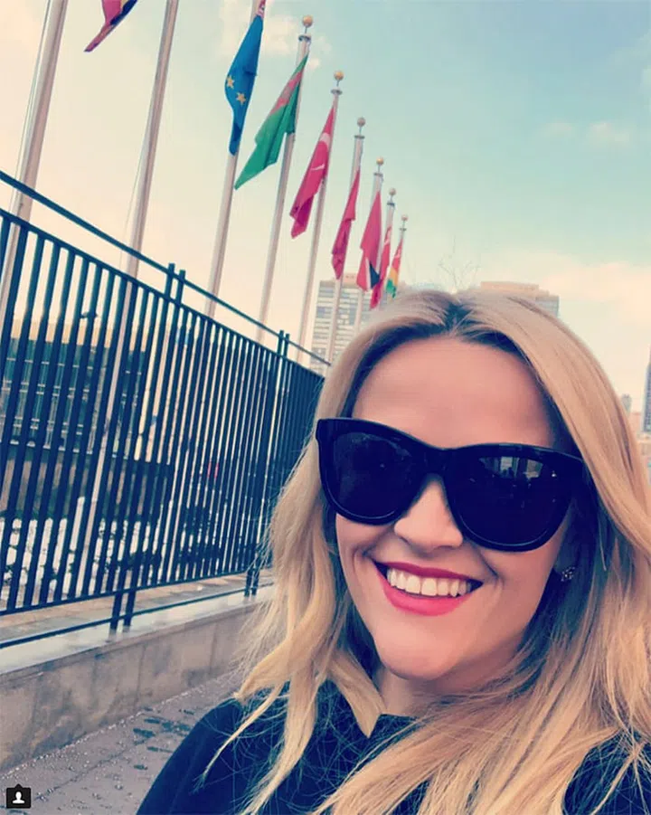 The Wrinkle in Time star is spending the day at the United Nations to discuss women's rights.