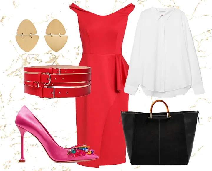 Style tips to work red and pink in one OOTD