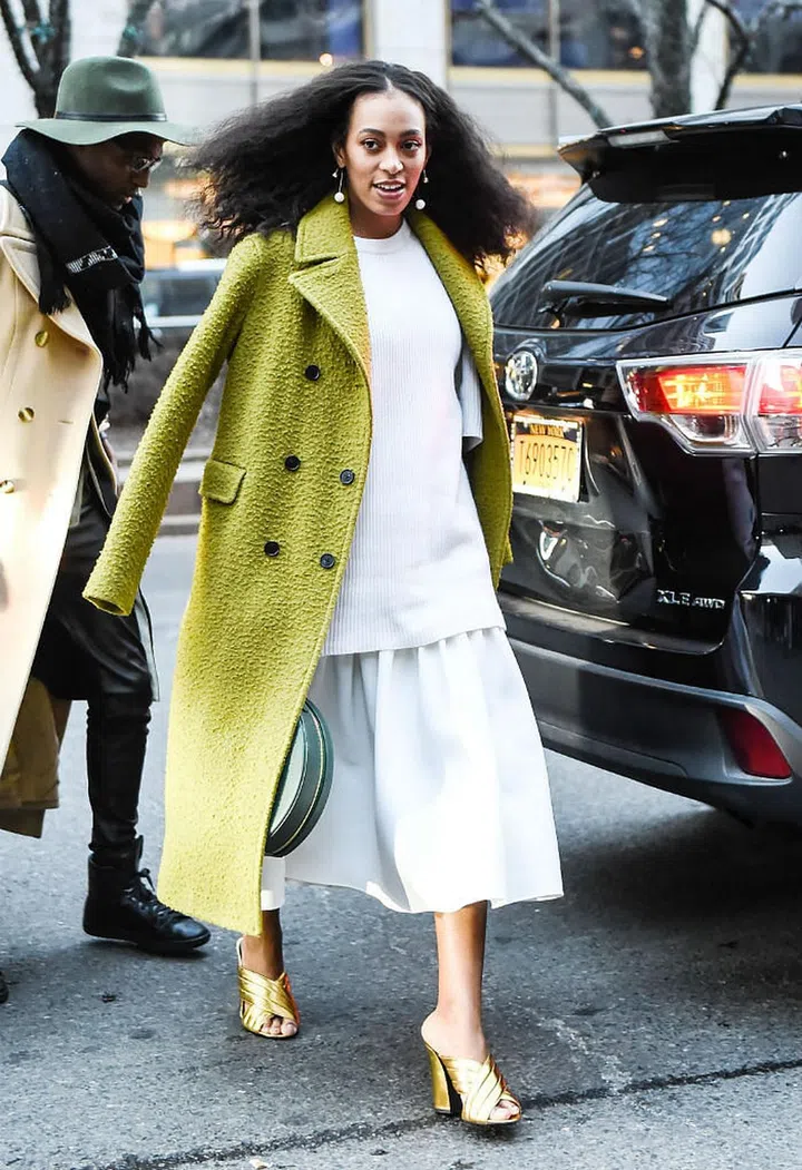 Though she may not be Queen like her sister, Solange is a true style princess bringing together looks that not many can pull off with aplomb. (Photo: Getty)