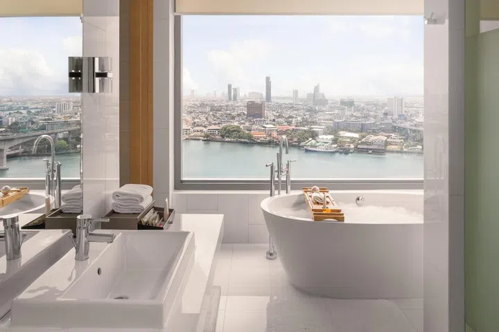 View from the bathroom in the Junior Suite. Photo: Courtesy