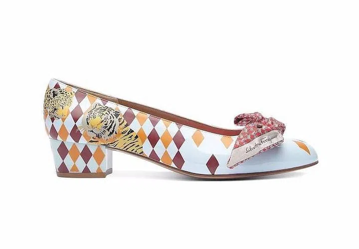 Vara 30mm Upcycled Pumps, $1,320, Salvatore Ferragamo at Farfetch