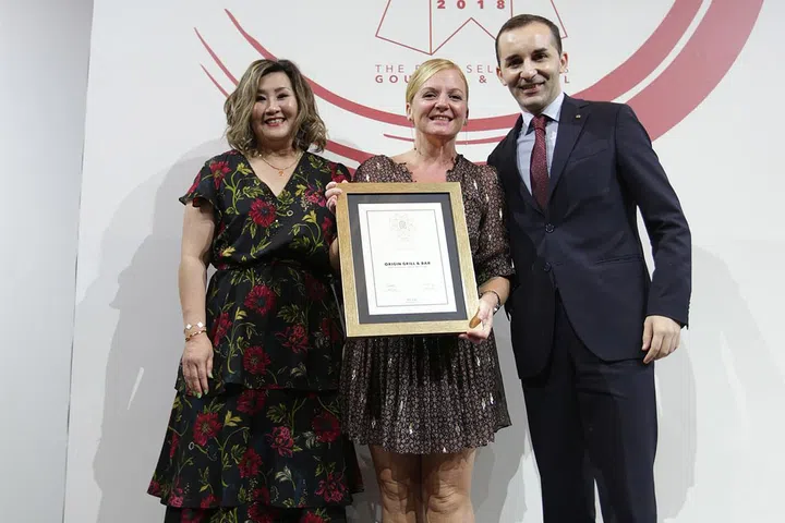 Joanna Lee Miller, Group Editor of SPH Magazines, with Chef Heidi Flanagan and Chef Paolo Frau from Origin Grill & Bar
