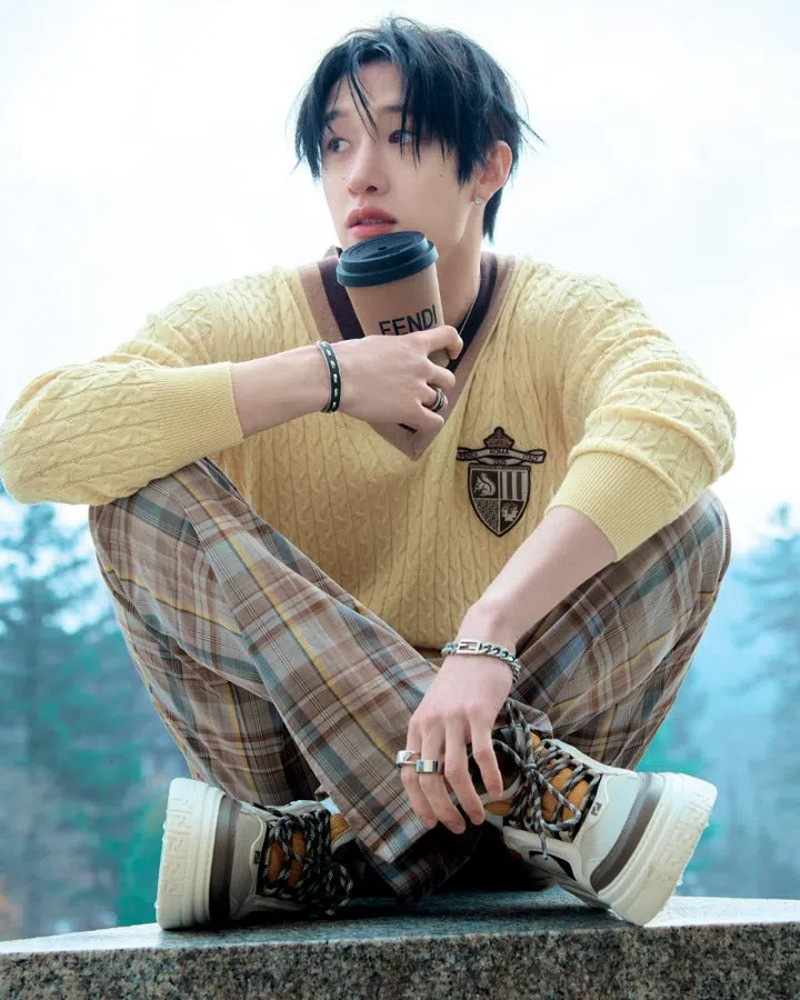 Bang Chan Stray Kids Fendi Bazaar Man Kim Sinae