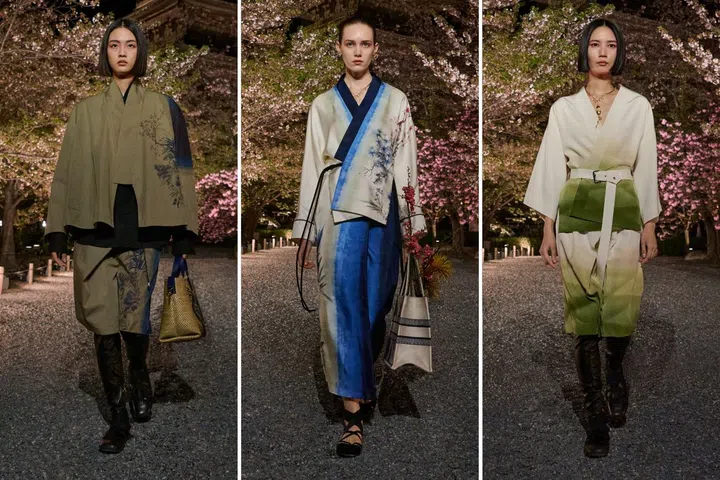 Dior Fall 2025 Collection in Kyoto modern kimono 