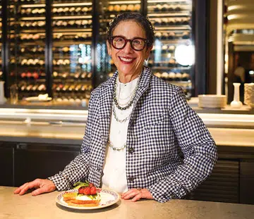Nancy Silverton at her restaurant Osteria Mozza 