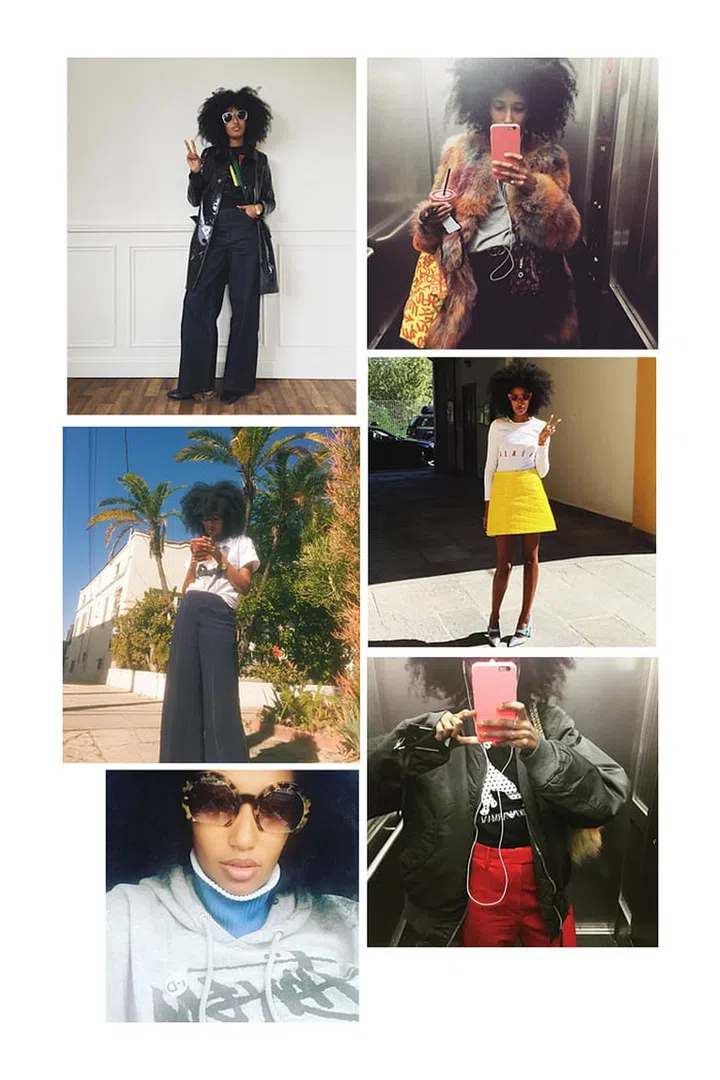 The I-D editor (half Senegalese and half French) never fails to send photographers running frantically after her during fashion week with her street style looks. Photo: Instagram
