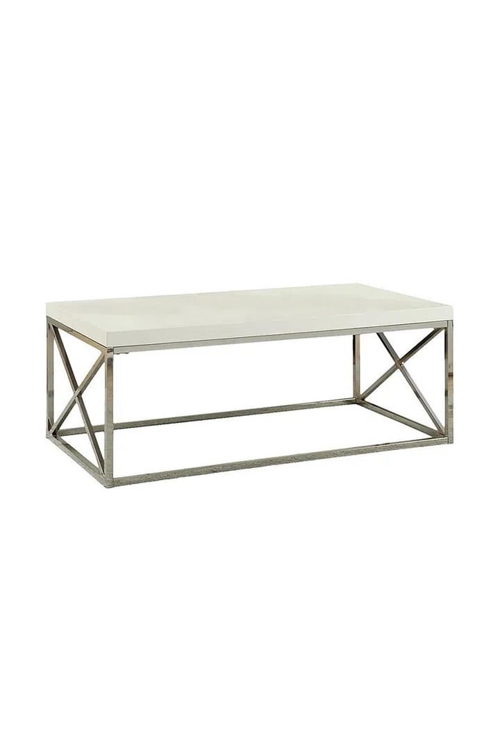 You spend a lot of time around it—eating, drinking, using it as a footstool...shouldn't it be something to look at? 

Monarch Specialties Metal Coffee Table, $108; target.com
