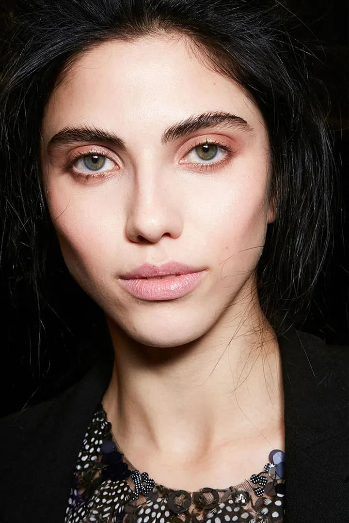 Everything about peach screams spring, so much so that we've never even given the color the chance to prove just how pretty it might be in the fall. Thankfully, makeup artists showed us its unexpectedly sophisticated and romantic side—at Prabal Gurung (left), where Diane Kendal referenced Lord Byron's "She Walks In Beauty;" Nina Ricci, where mood boards told the story of a woman getting ready for a late-night rendezvous; Balmain and more. Photo: Imaxtree