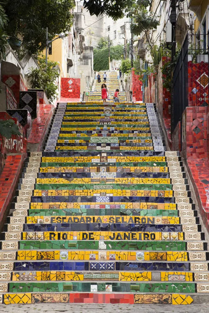 Created by Chilean-born artist Jorge Selarón, the colorful mosaic staircase in between Rio's Lapa and Santa Teresa neighborhoods is just asking for you to take a selfie in front of it.