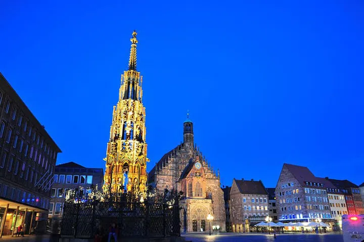 Above the marketplace of this Bavarian hub towers the Schöner Brunnen, a 14th century fountain in the shape of an elegant Gothic sire. Though the intricate carvings and gilded peaks would be plenty to make this fountain an icon, it holds a special reputation among those looking for luck thanks to two rings embedded in the grate around the fountain that are said to bring good fortune to those who spin them.
Photo: Getty